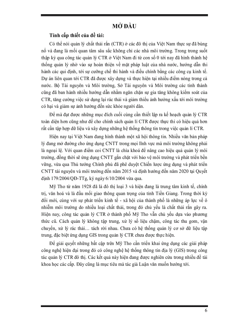 image for page Quản lí chất thải rắn sinh hoạt cho thành phố mỹ tho tỉnh tiền giang bằng công cụ tin học