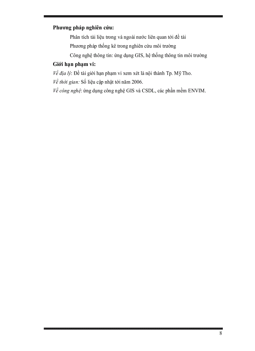 image for page Quản lí chất thải rắn sinh hoạt cho thành phố mỹ tho tỉnh tiền giang bằng công cụ tin học