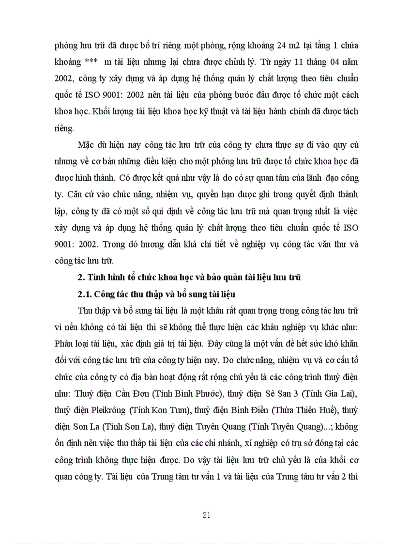 image for page Công tác văn thư lưu trữ tại công ty tư vấn xây dựng Sông Đà