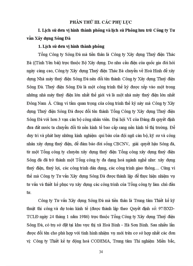 image for page Công tác văn thư lưu trữ tại công ty tư vấn xây dựng Sông Đà