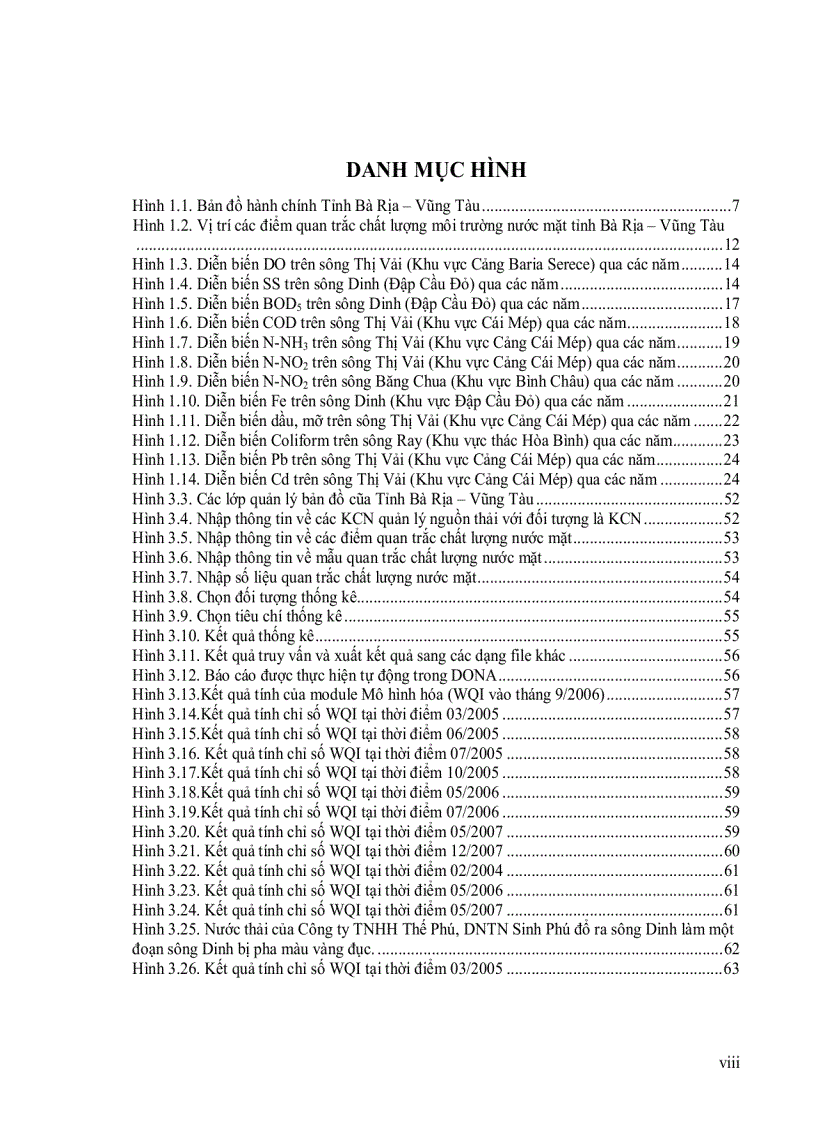 image for page Nghiên cứu xây dựng công cụ GIS đánh giá chất lượng môi trường nước mặt dựa trên số liệu quan trắc áp dụng cho tỉnh Bà Rịa Vũng Tàu