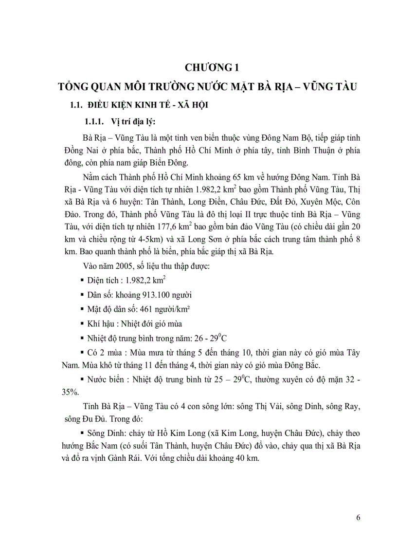 image for page Nghiên cứu xây dựng công cụ GIS đánh giá chất lượng môi trường nước mặt dựa trên số liệu quan trắc áp dụng cho tỉnh Bà Rịa Vũng Tàu