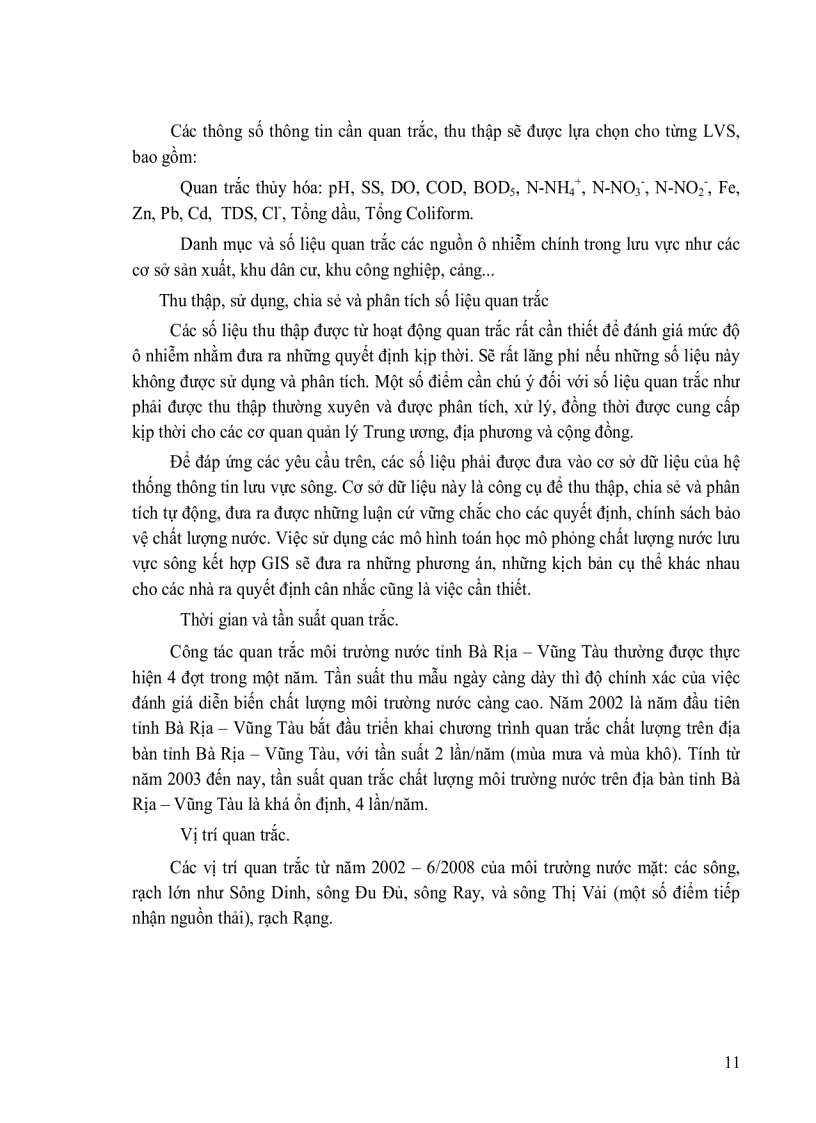 image for page Nghiên cứu xây dựng công cụ GIS đánh giá chất lượng môi trường nước mặt dựa trên số liệu quan trắc áp dụng cho tỉnh Bà Rịa Vũng Tàu