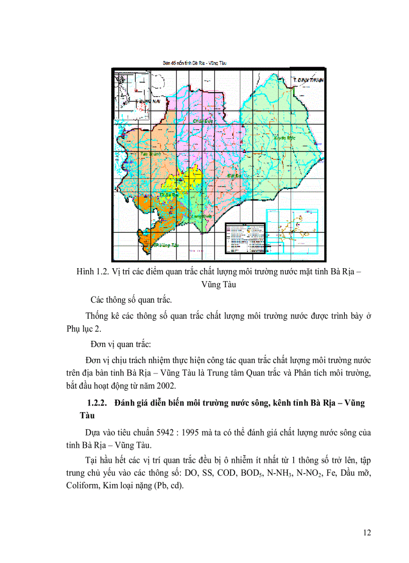 image for page Nghiên cứu xây dựng công cụ GIS đánh giá chất lượng môi trường nước mặt dựa trên số liệu quan trắc áp dụng cho tỉnh Bà Rịa Vũng Tàu