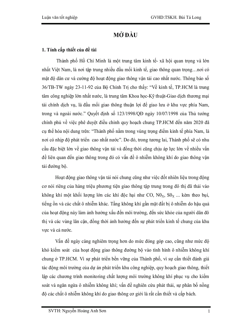 image for page Ứng dụng phần mềm mô hình car đánh giá ô nhiễm không khí do giao thông trên địa bàn quận bình tân tp hcm