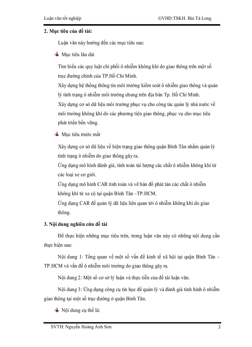 image for page Ứng dụng phần mềm mô hình car đánh giá ô nhiễm không khí do giao thông trên địa bàn quận bình tân tp hcm