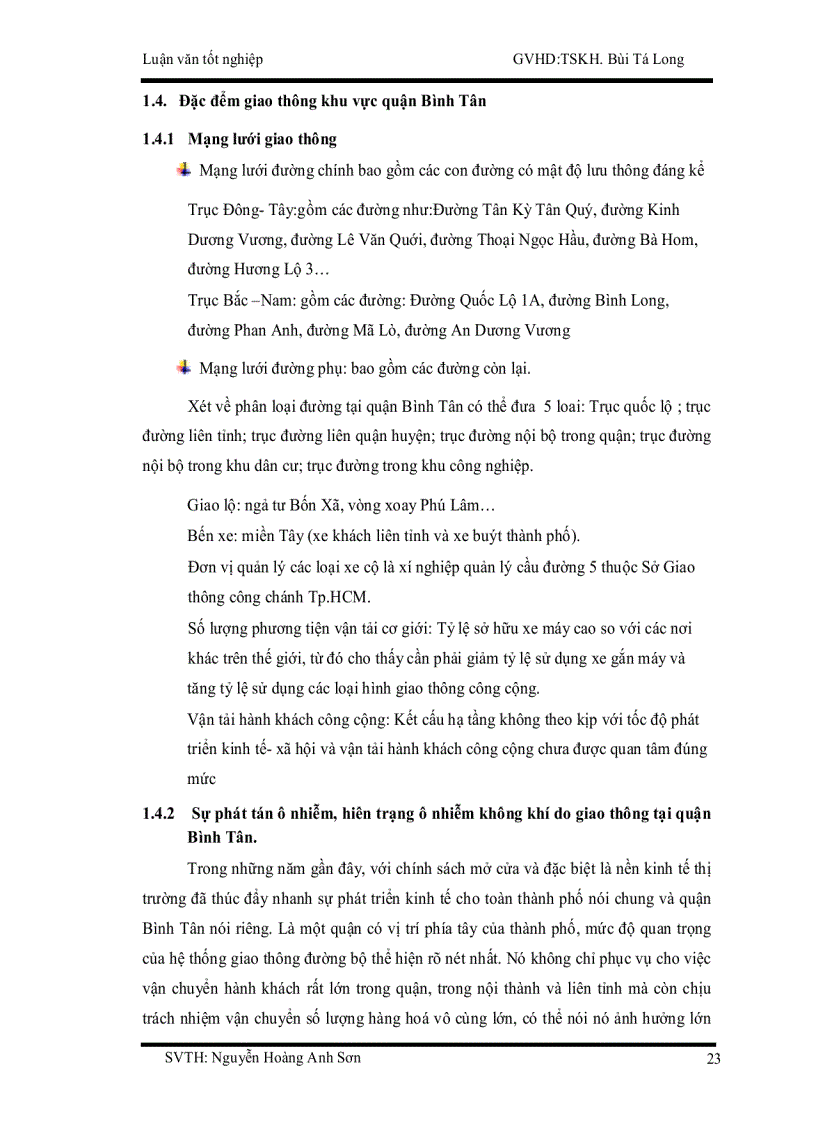 image for page Ứng dụng phần mềm mô hình car đánh giá ô nhiễm không khí do giao thông trên địa bàn quận bình tân tp hcm