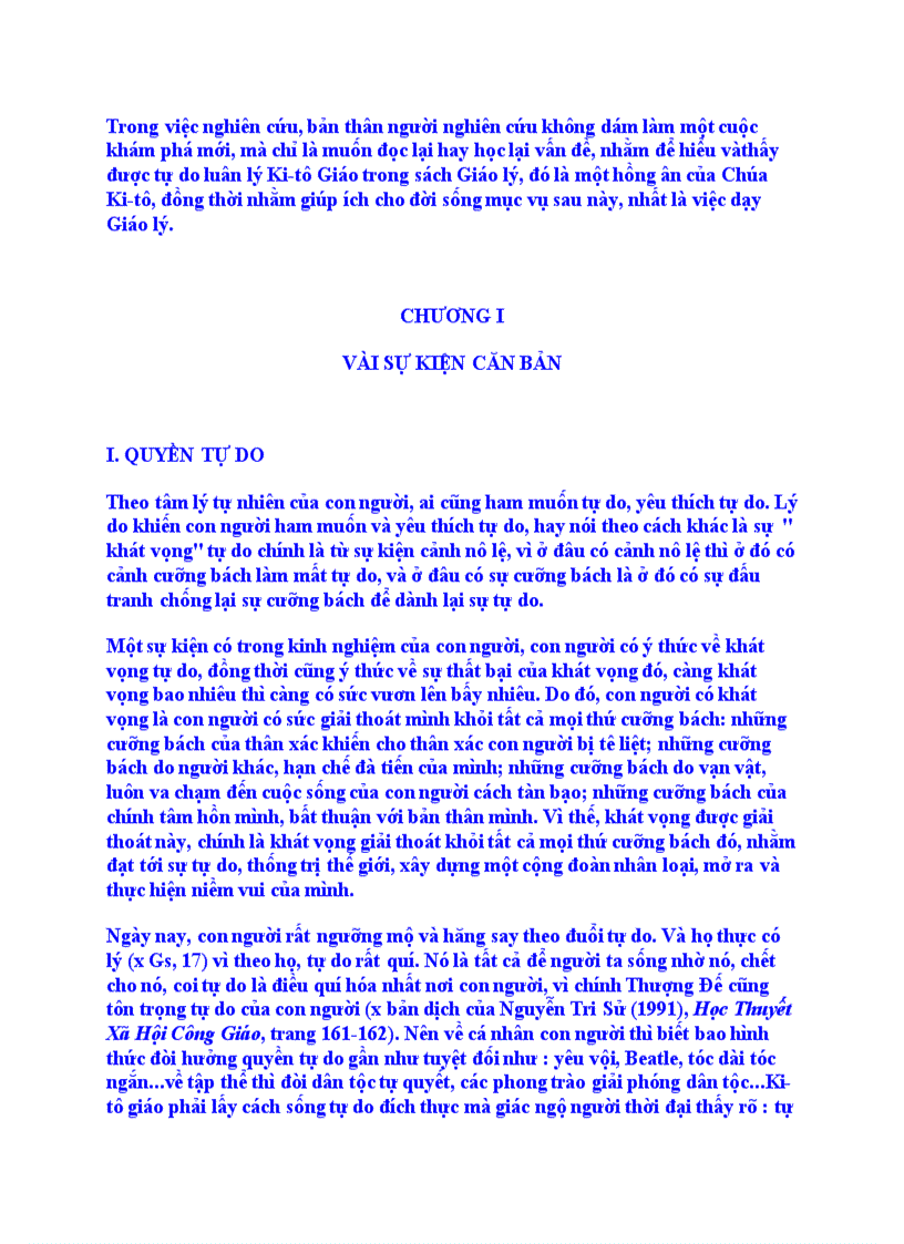 image for page Tự do theo sách giáo lý công giáo