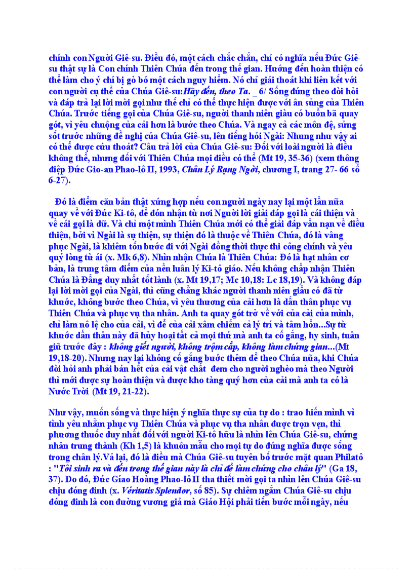 image for page Tự do theo sách giáo lý công giáo