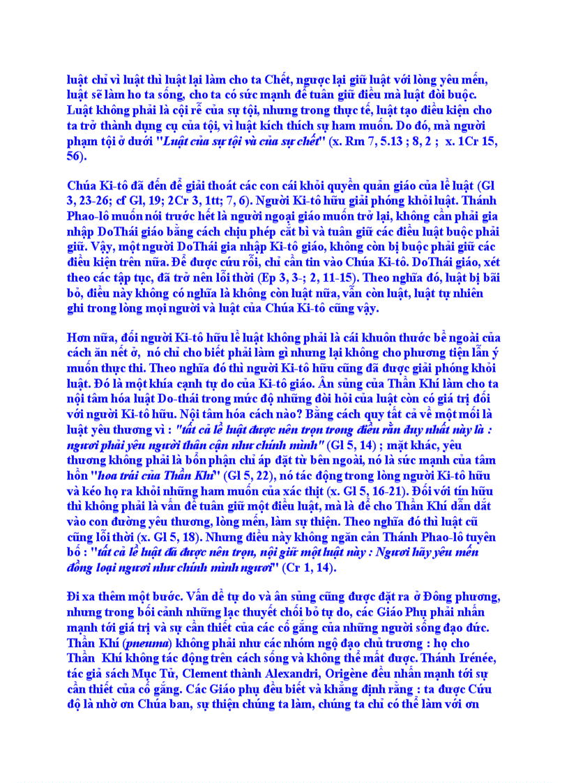 image for page Tự do theo sách giáo lý công giáo