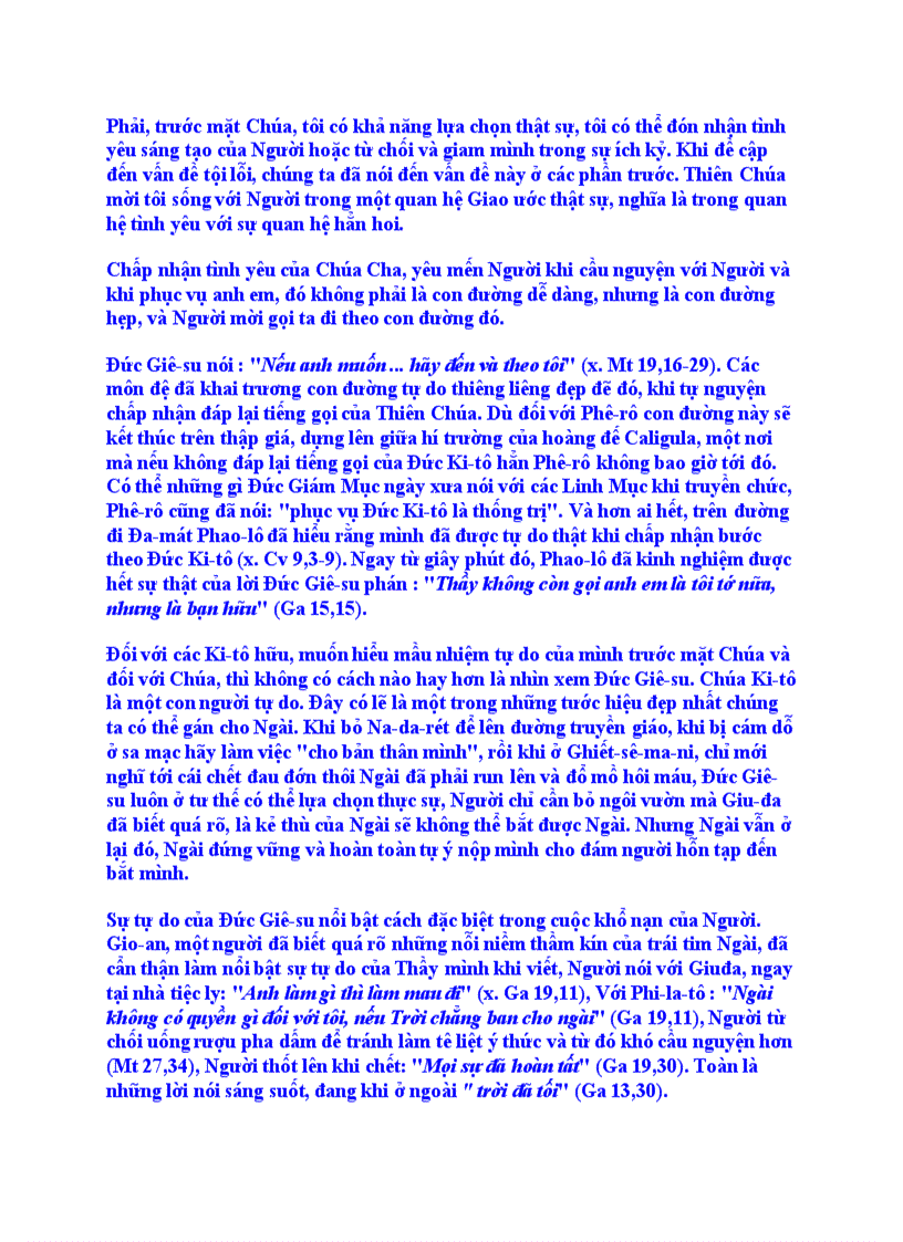 image for page Tự do theo sách giáo lý công giáo