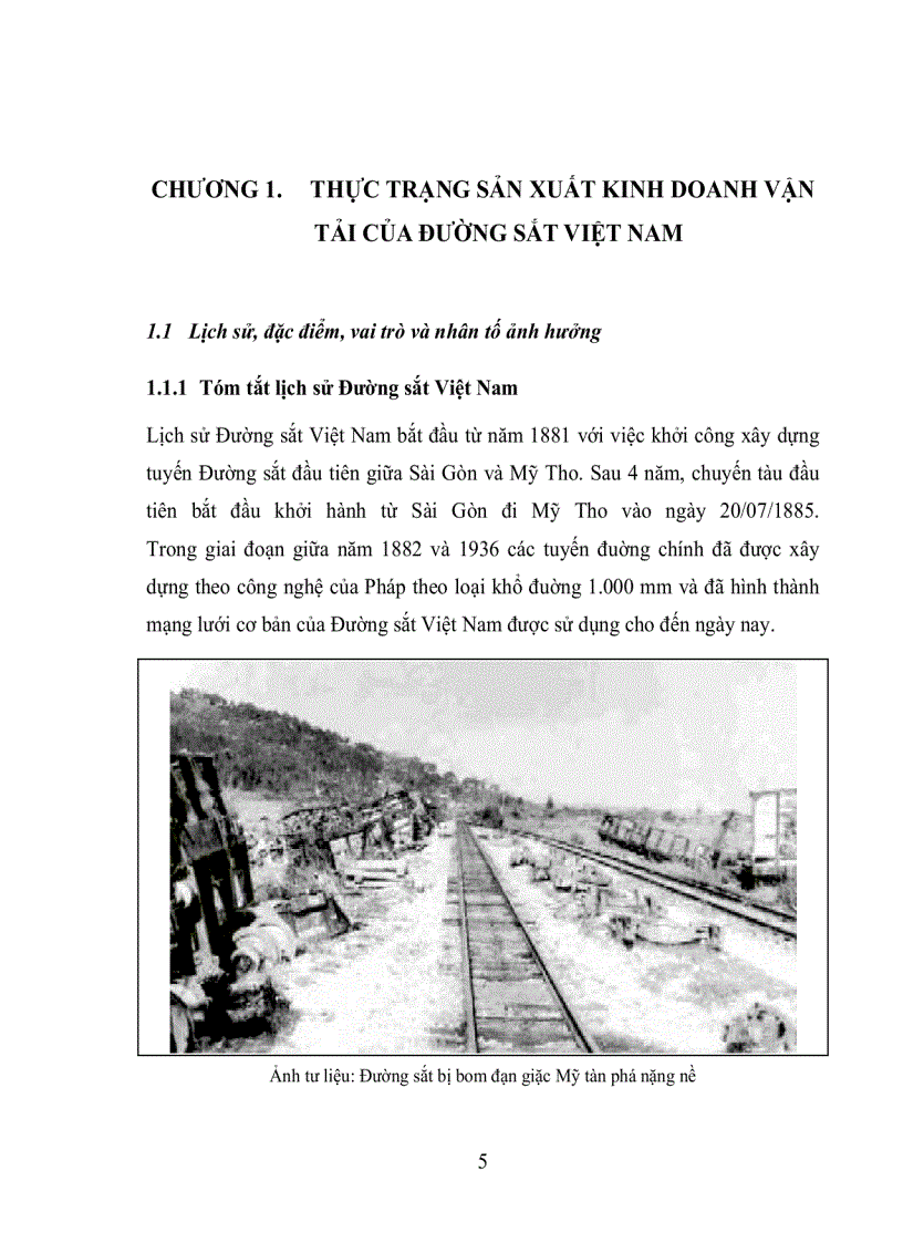 Thực trạng và giải pháp chủ yếu phát triển ngành đường sắt việt nam