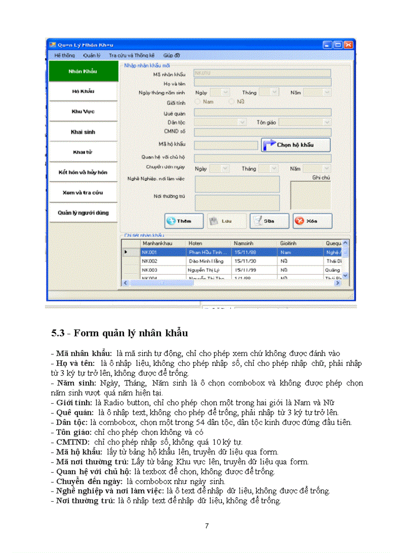 image for page Quản lý hộ khẩu Phân tích và Code