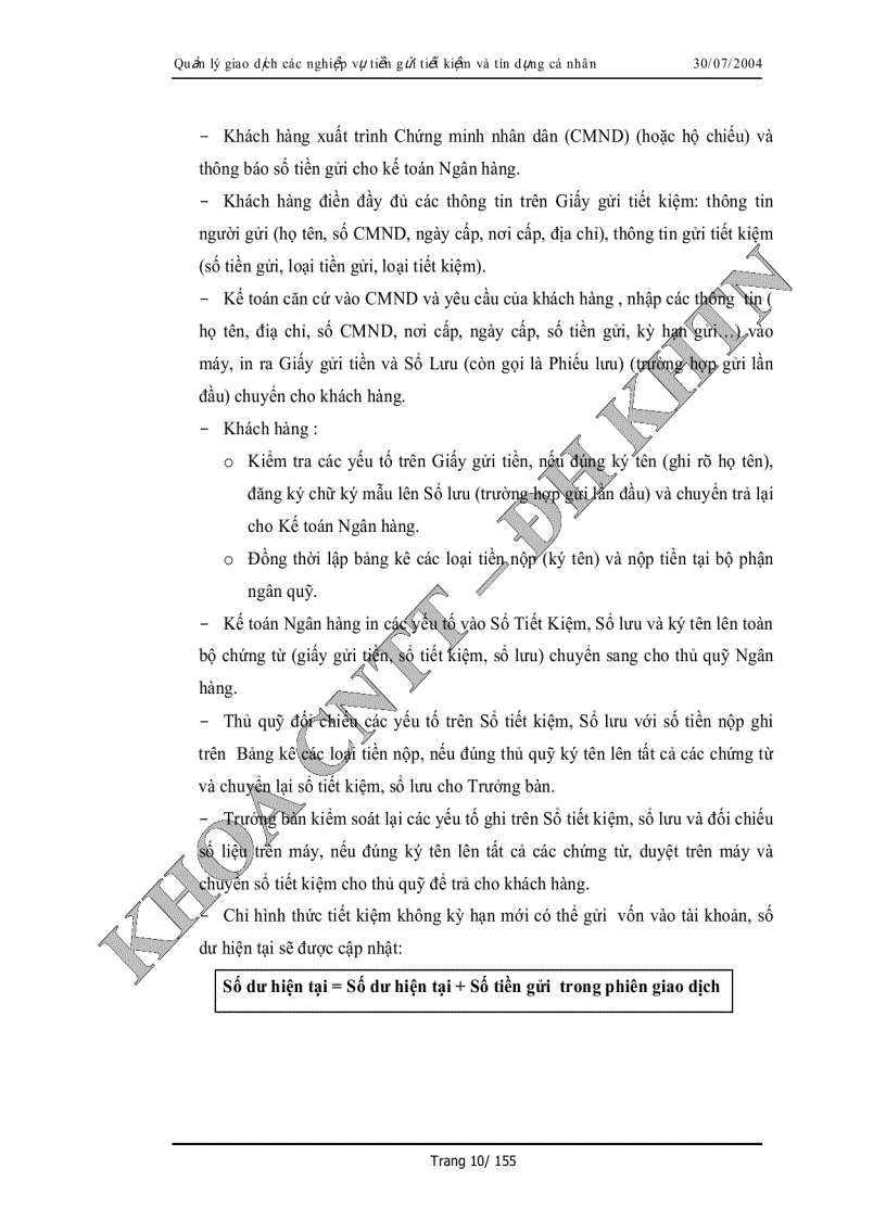 image for page Phân tích và thiết kế hệ thống Quàn lý giao dịch tiền gửi tiết kiệm