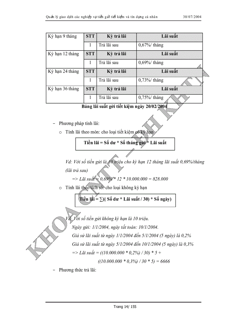 image for page Phân tích và thiết kế hệ thống Quàn lý giao dịch tiền gửi tiết kiệm