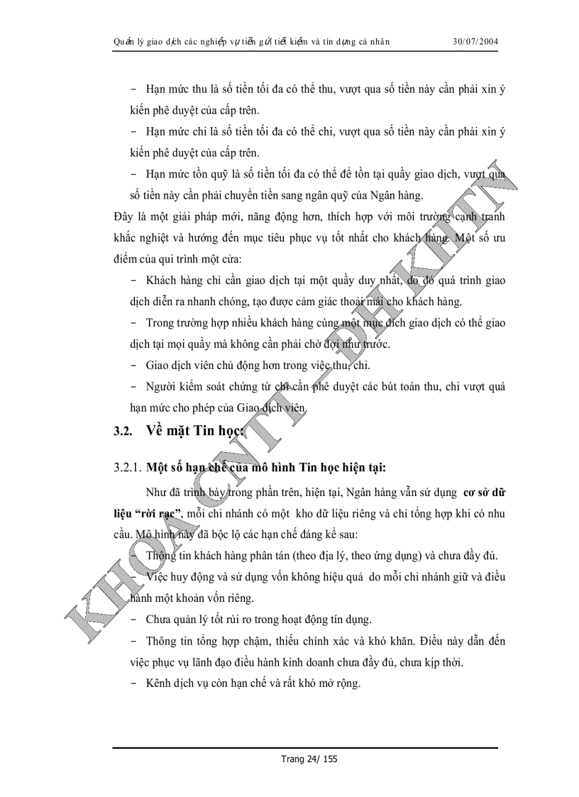 image for page Phân tích và thiết kế hệ thống Quàn lý giao dịch tiền gửi tiết kiệm