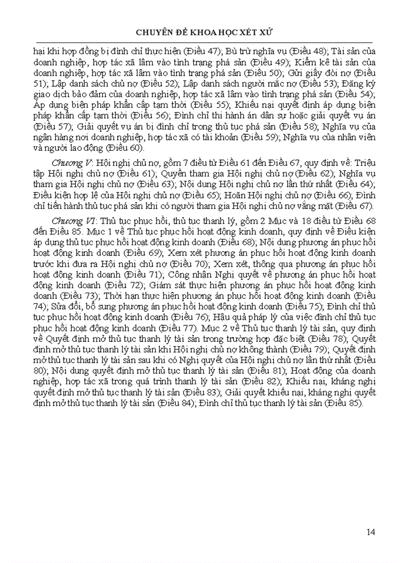 image for page Chuyên đề khoa học xét xử Phá sản và pháp luật phá sản ở Việt Nam