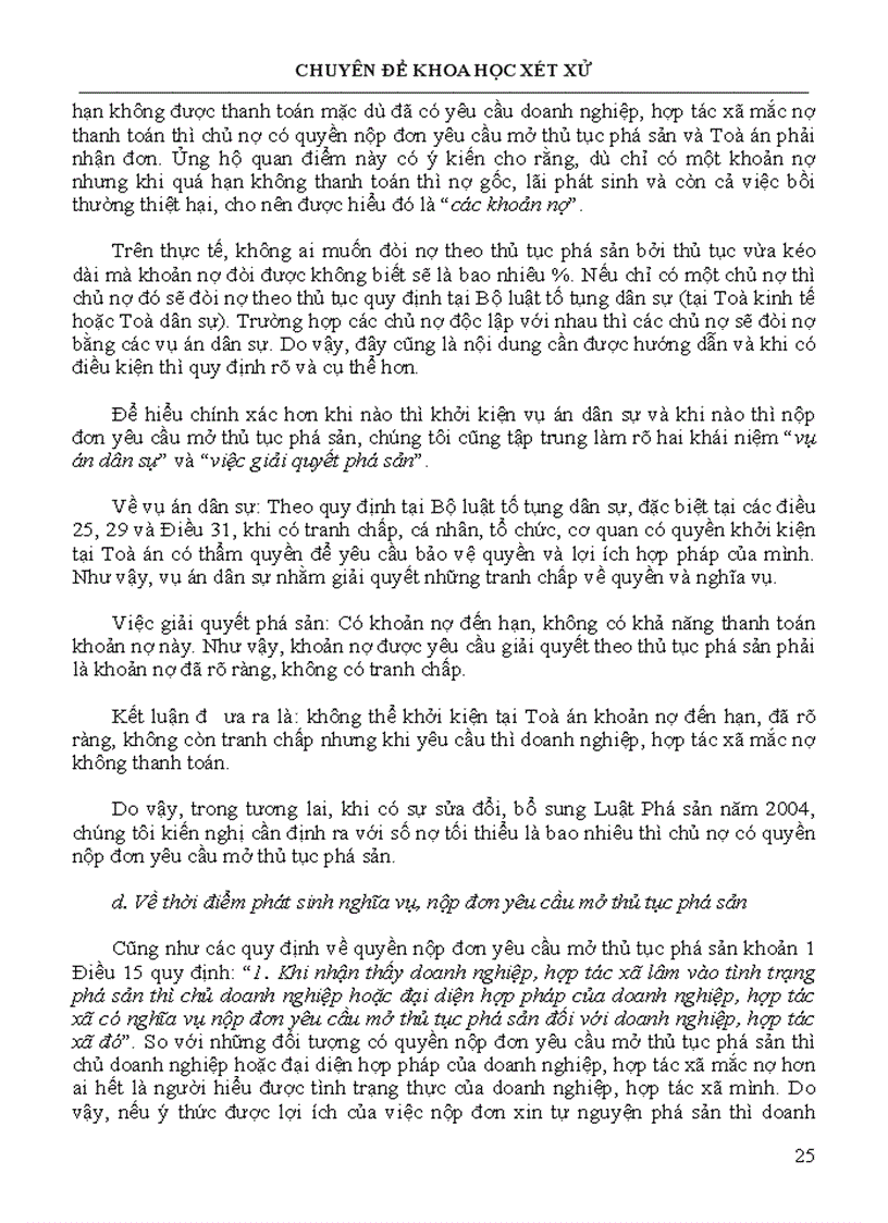 image for page Chuyên đề khoa học xét xử Phá sản và pháp luật phá sản ở Việt Nam