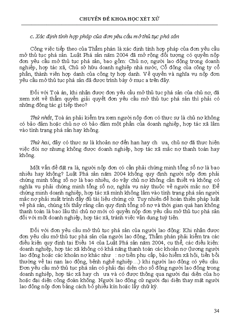 image for page Chuyên đề khoa học xét xử Phá sản và pháp luật phá sản ở Việt Nam