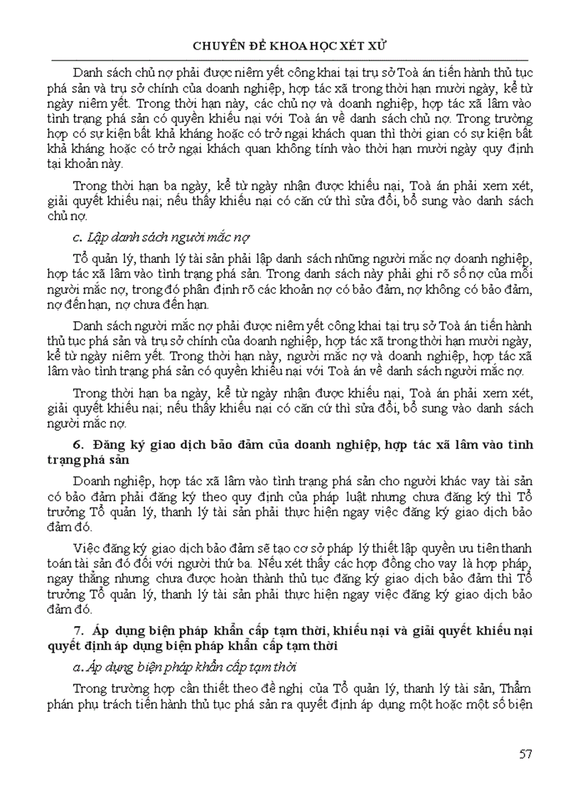 image for page Chuyên đề khoa học xét xử Phá sản và pháp luật phá sản ở Việt Nam