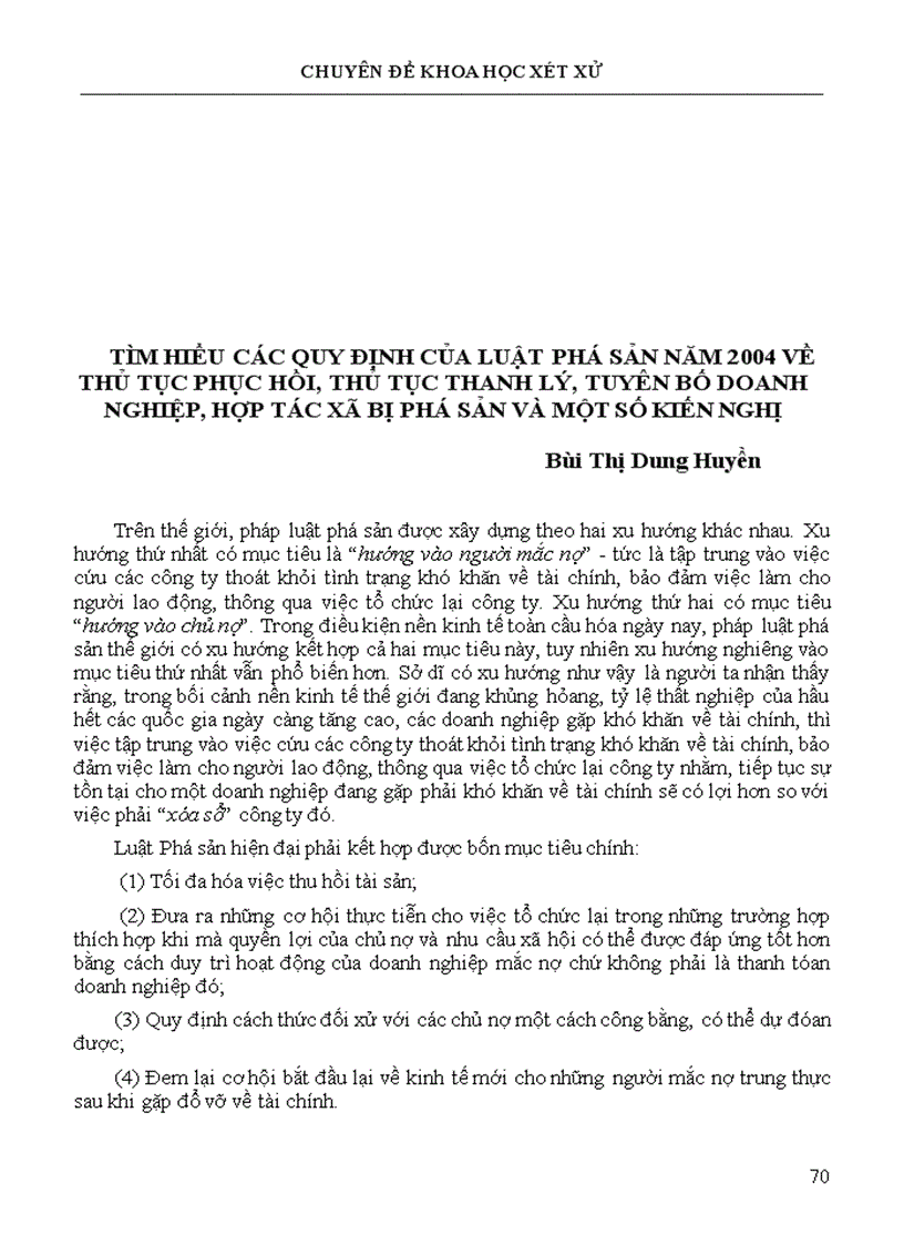 image for page Chuyên đề khoa học xét xử Phá sản và pháp luật phá sản ở Việt Nam