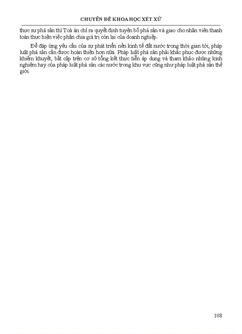 image for page Chuyên đề khoa học xét xử Phá sản và pháp luật phá sản ở Việt Nam