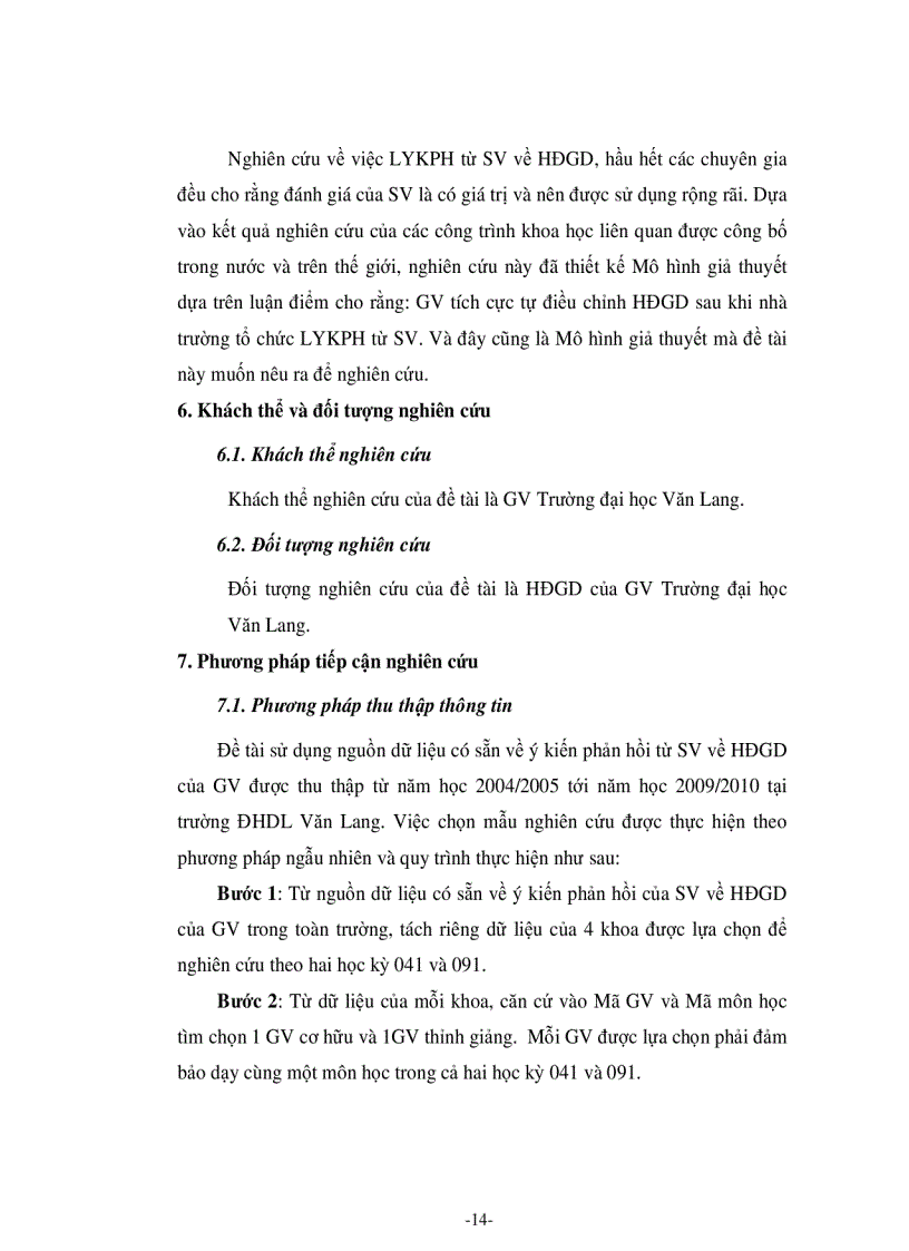 image for page Tác động của việc lấy ý kiến phản hồi từ sinh viên tới hoạt động giảng dạy tại trường Đại học Dân lập Văn Lang