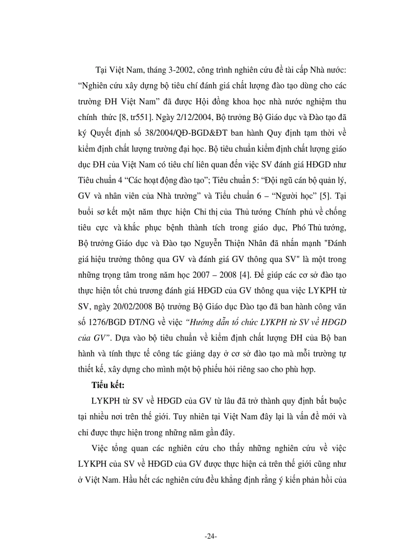 image for page Tác động của việc lấy ý kiến phản hồi từ sinh viên tới hoạt động giảng dạy tại trường Đại học Dân lập Văn Lang