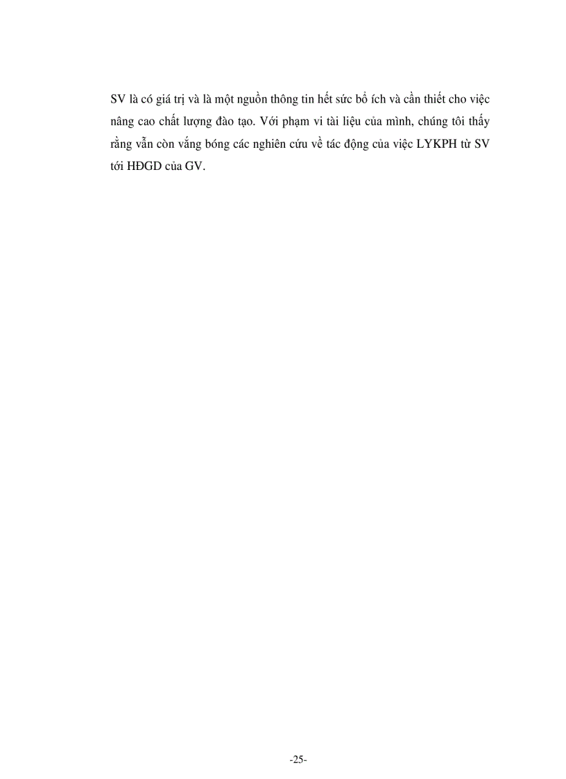 image for page Tác động của việc lấy ý kiến phản hồi từ sinh viên tới hoạt động giảng dạy tại trường Đại học Dân lập Văn Lang