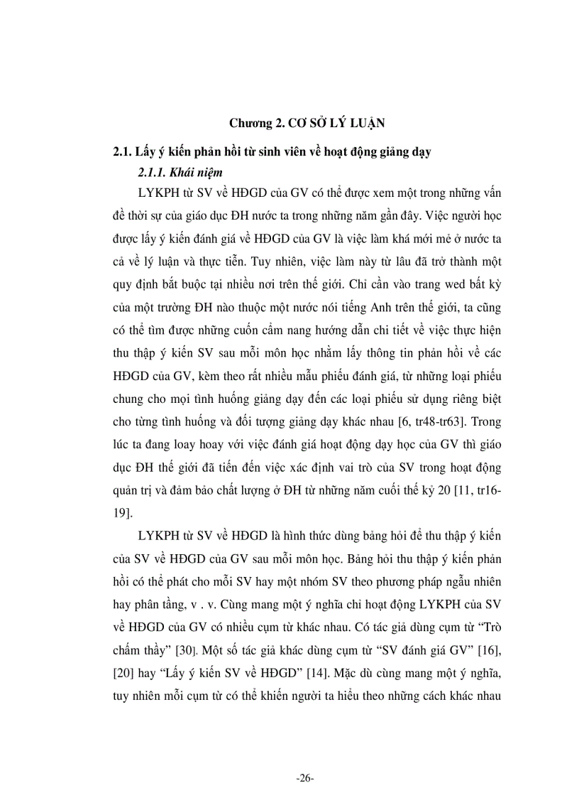 image for page Tác động của việc lấy ý kiến phản hồi từ sinh viên tới hoạt động giảng dạy tại trường Đại học Dân lập Văn Lang