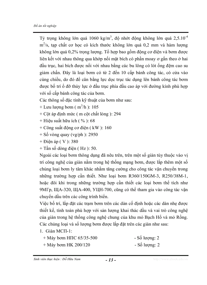 image for page Nghiên cứu tính toán lựa chọn hệ thống thiết bị bơm vận chuyển dầu ở Xí Nghiệp Liên Doanh dầu khí Vietsovpetro