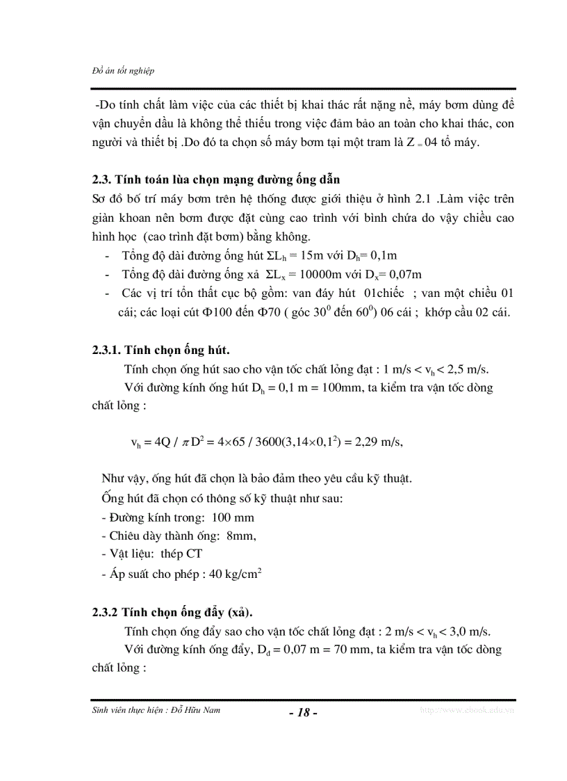 image for page Nghiên cứu tính toán lựa chọn hệ thống thiết bị bơm vận chuyển dầu ở Xí Nghiệp Liên Doanh dầu khí Vietsovpetro