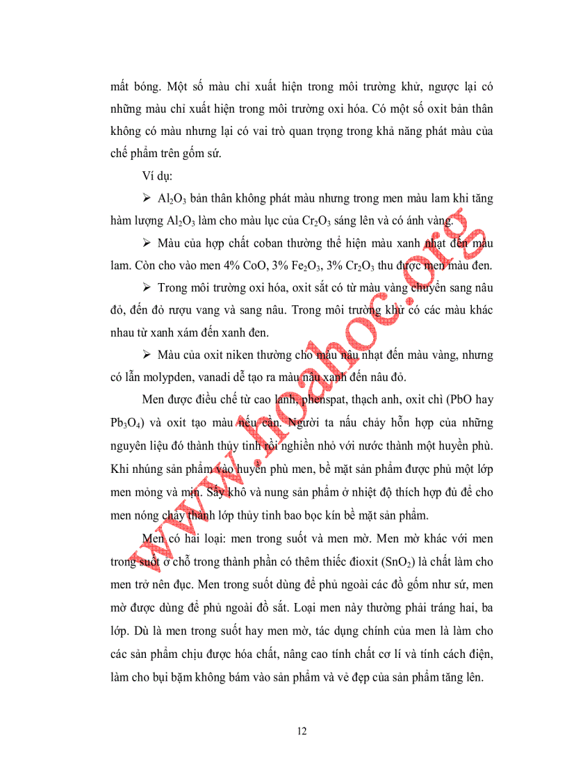 image for page Nghiên cứu ứng dụng phức chất của Fe Co Ni Cr và Ti với một vài axit cacboxylic tạo màu trang trí cho gốm sứ bằng phương pháp in decal