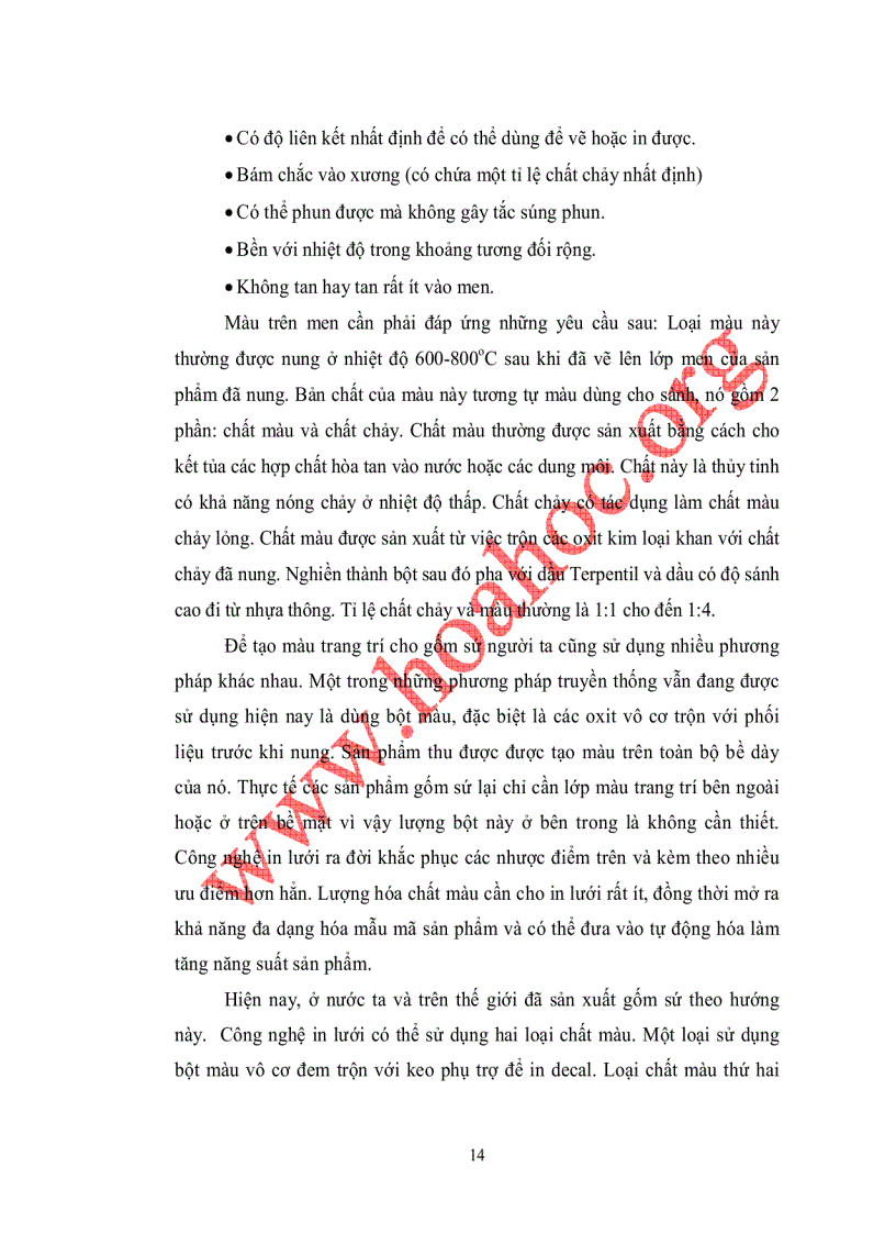 image for page Nghiên cứu ứng dụng phức chất của Fe Co Ni Cr và Ti với một vài axit cacboxylic tạo màu trang trí cho gốm sứ bằng phương pháp in decal