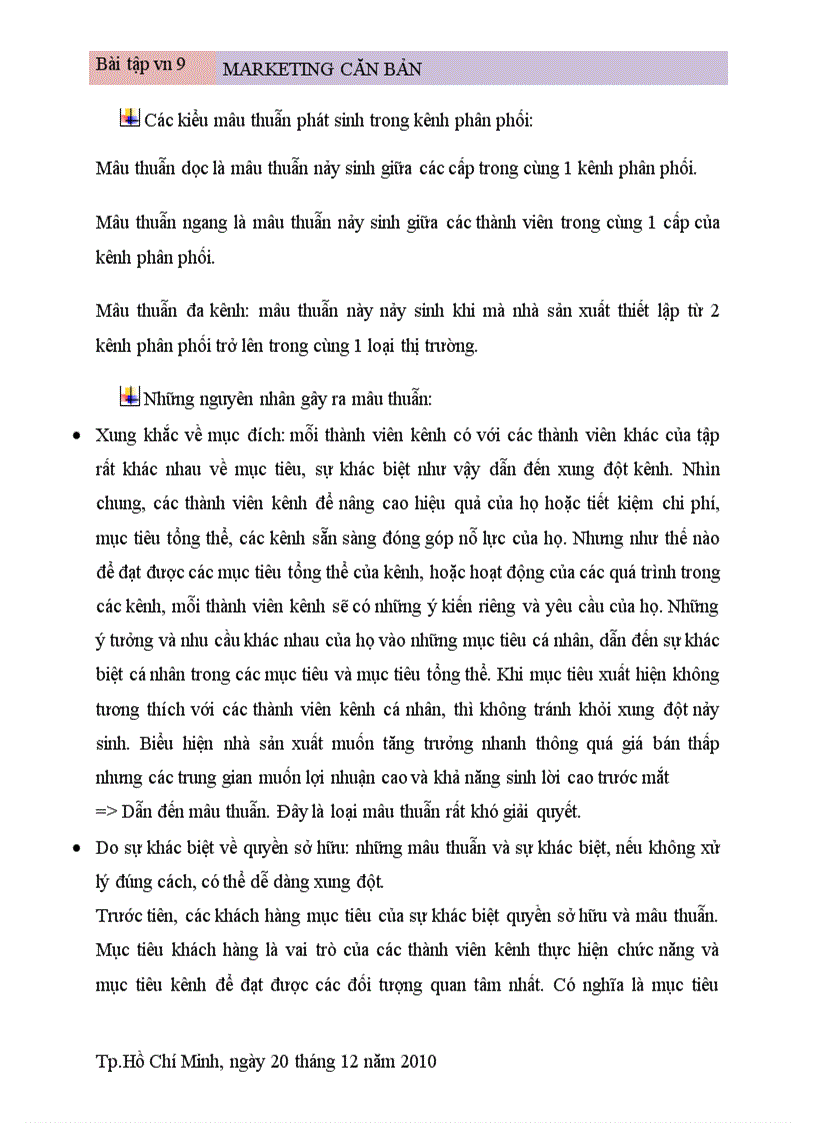 image for page Trong bài toán phân phối sẽ có các mâu thuẫn phát sinh mâu thuẫn hàng dọc mâu thuẫn hàng ngang mâu thuẫn đa kênh Hãy giải thích các loại mâu thuẫn này Nguyên nhân tạo ra mâu thuẫn