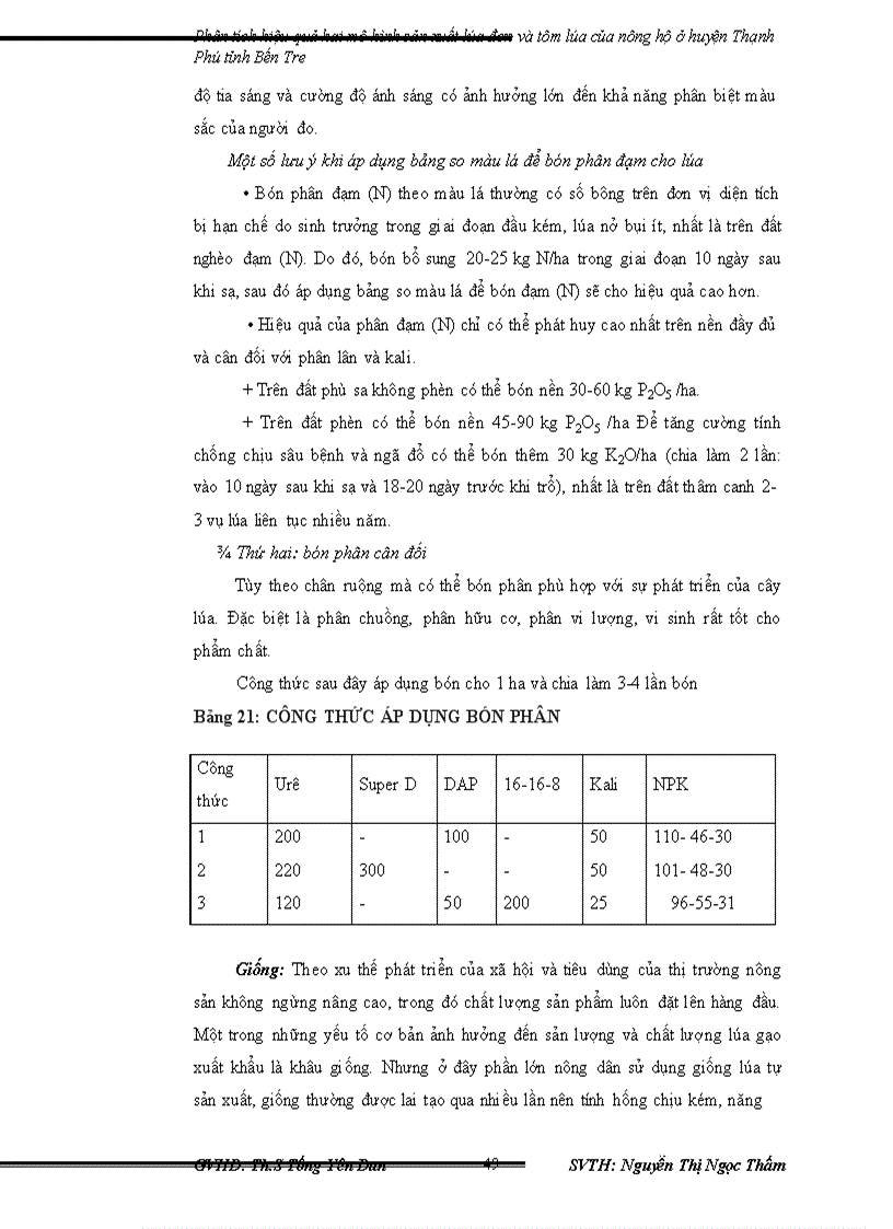 image for page Phân tích hiệu quả hai mô hình sản xuất lúa đơn và tôm lúa của nông hộ ở huyện Thạnh Phú tỉnh Bến Tre giai đoạn 2001 2009
