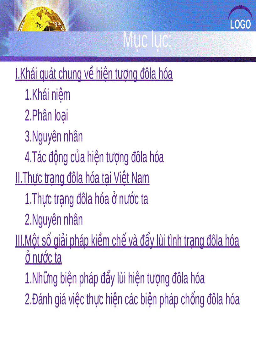 Đề tài Tình trạng đôla hóa ở Việt Nam 5 năm trở lại đây và các giải pháp trở lại đây và các giải pháp