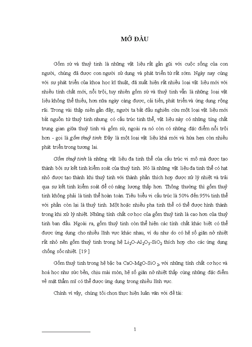 image for page Nghiên cứu tổng hợp cấu trúc và tính chất của vật liệu gốm thuỷ tinh hệ CaO MgO SiO2