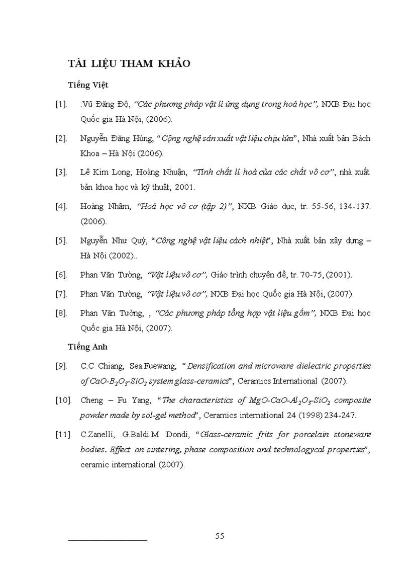 image for page Nghiên cứu tổng hợp cấu trúc và tính chất của vật liệu gốm thuỷ tinh hệ CaO MgO SiO2