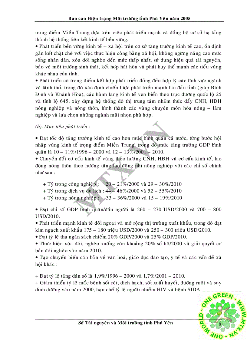 image for page Hiện trạng môi trường tỉnh phú yên năm 2005