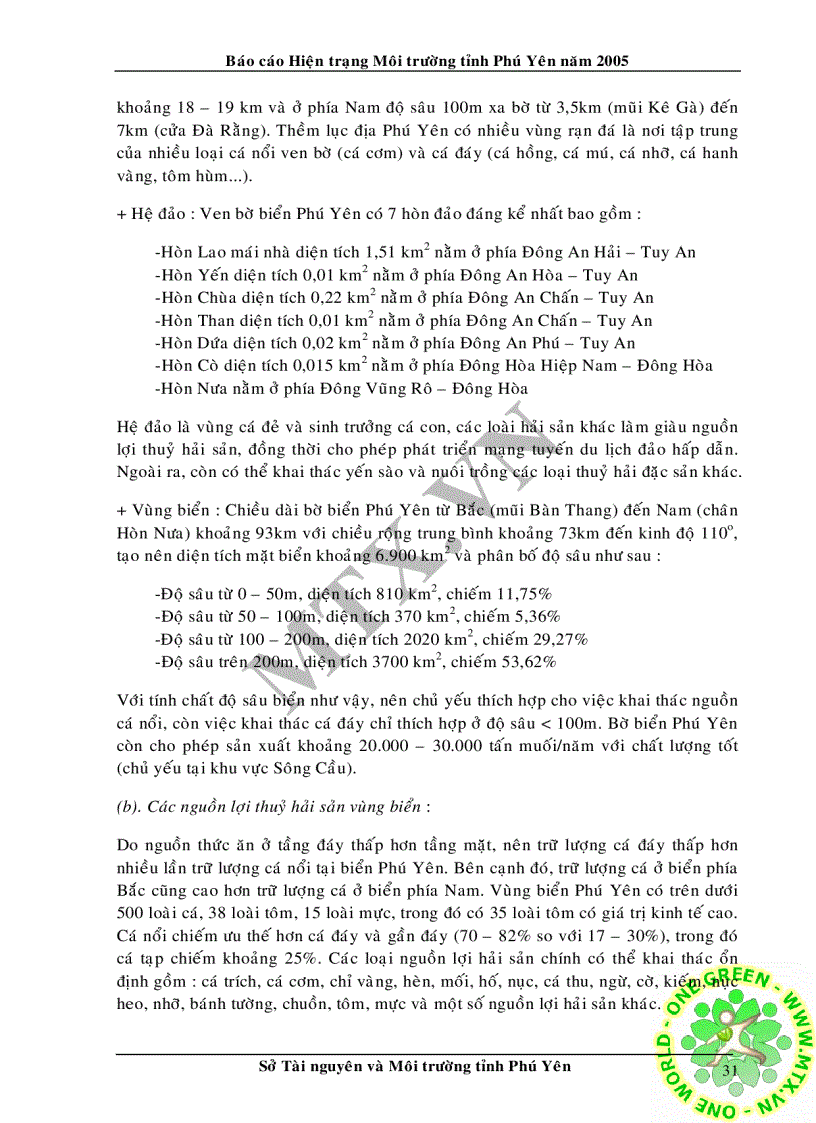 image for page Hiện trạng môi trường tỉnh phú yên năm 2005