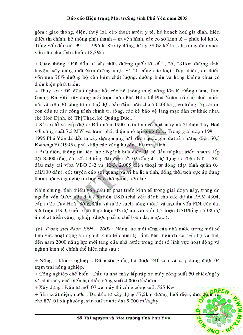 image for page Hiện trạng môi trường tỉnh phú yên năm 2005