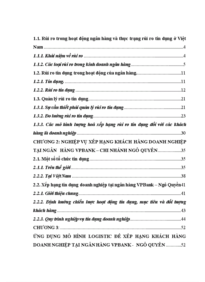 image for page Ứng dụng mô hình Logit trong xếp hạng tín dụng tại ngân hàng thương mại cổ phần các doanh nghiệp ngoài quốc doanh VPBANK chi nhánh Ngô Quyền