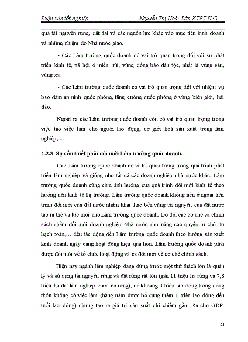 image for page Thực trạng và những Giải pháp chủ yếu nhằm hoàn thiện cơ chế chính sách đối với các Lâm trường quốc doanh trong giai đoạn đến 2010