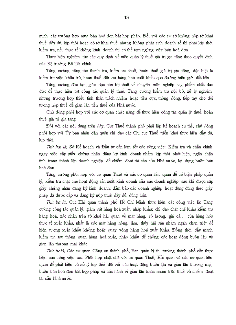 image for page Giải pháp phòng chống vi phạm pháp luật trong lĩnh vực hoàn thuế giá trị gia tăng tại thành phố Hồ Chí Minh