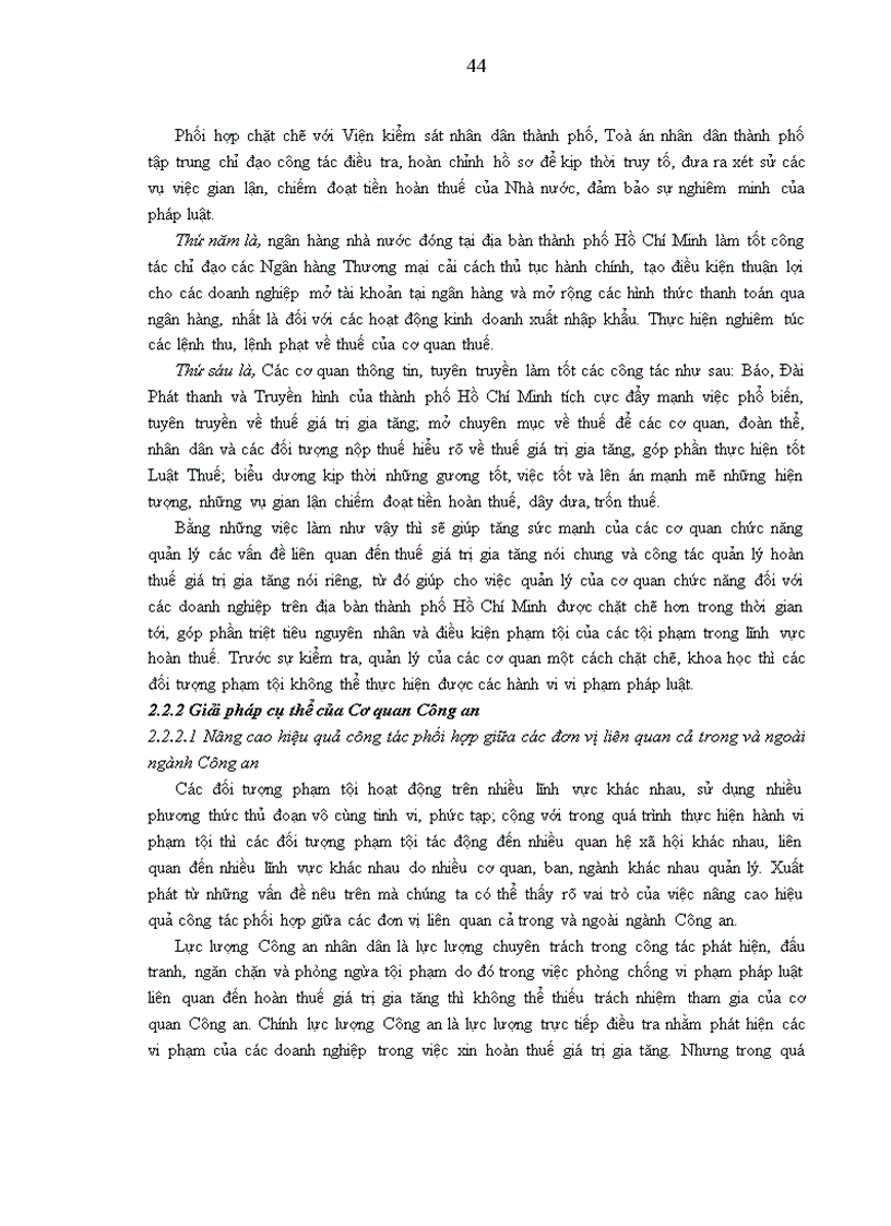 image for page Giải pháp phòng chống vi phạm pháp luật trong lĩnh vực hoàn thuế giá trị gia tăng tại thành phố Hồ Chí Minh