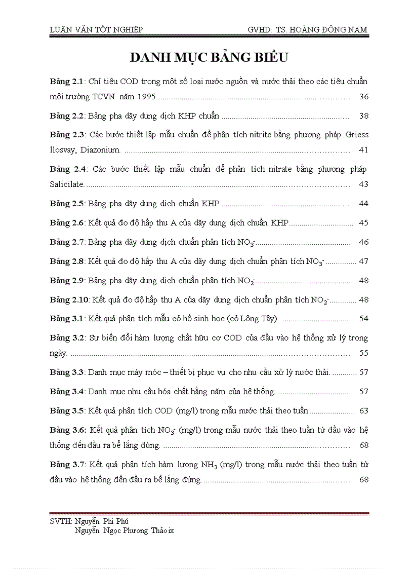 image for page Khảo sát và đánh giá hệ thống xử lý nước thải khu công nghiệp phước hiệp