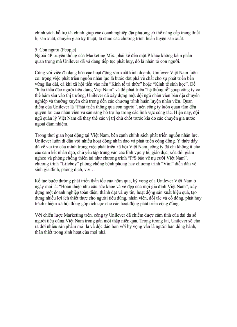 image for page Chiến lược cạnh tranh Marketing của Unilever