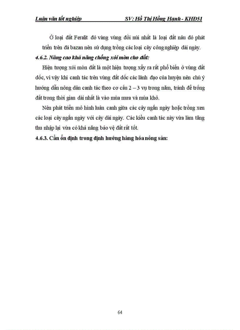 image for page Đánh giá hiệu quả sử dụng đất nông nghiệp trên vùng đất dốc ở huyện Nghĩa Đàn Nghệ An