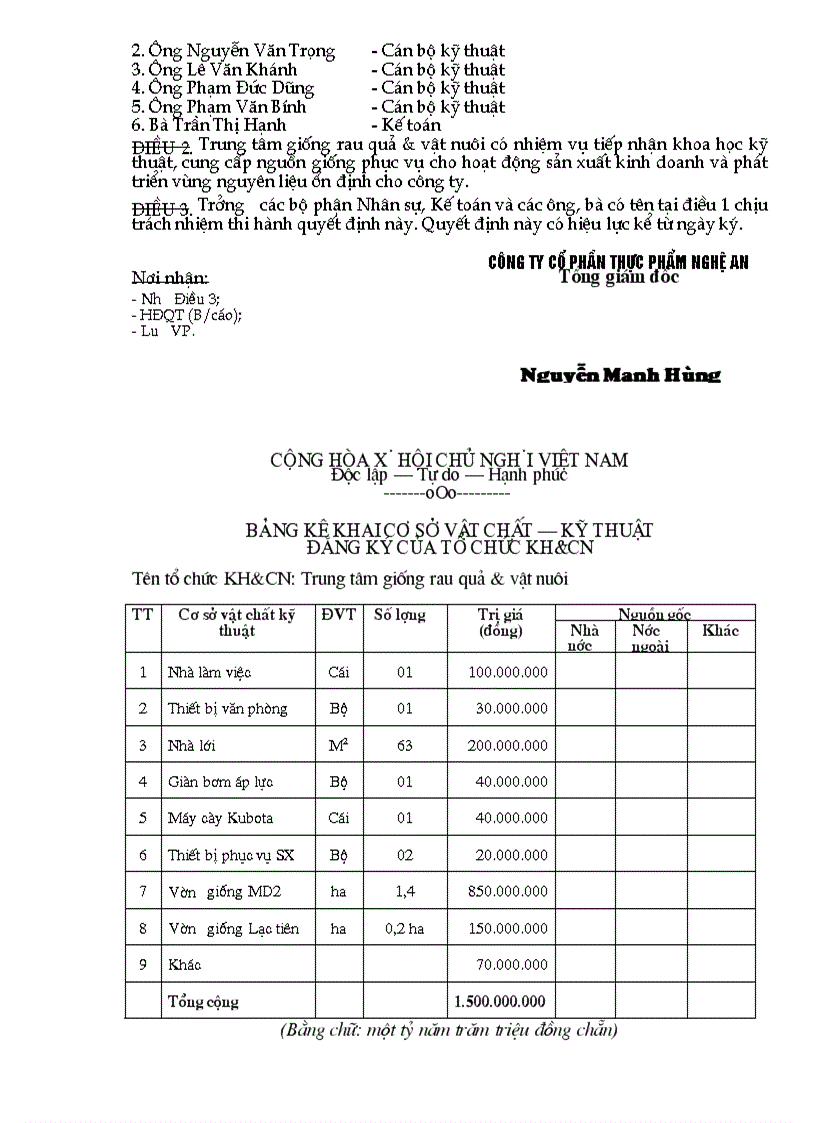 image for page Thành lập trung Tâm giống cây trồng và vật nuôi